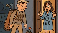 Dowcip: John wraca z golfa o 23:00